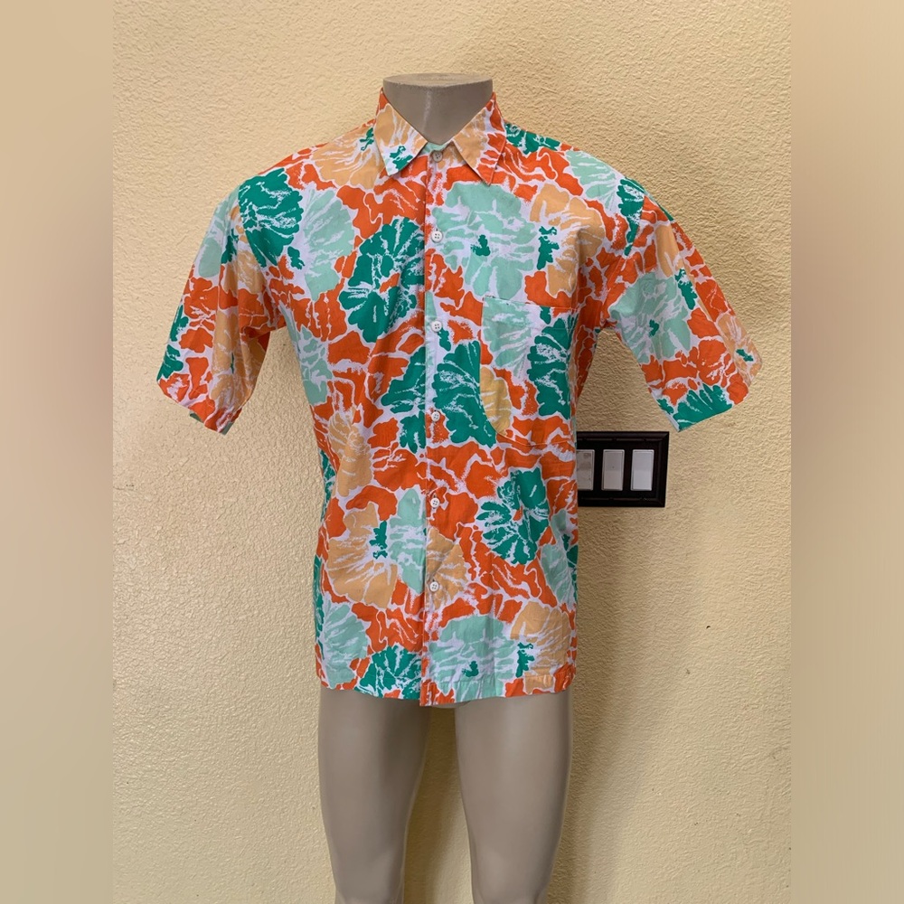 VTG Pazzo Men’s Size Small Multicolored Short Sleeve Button Down Hawaiian Shirt